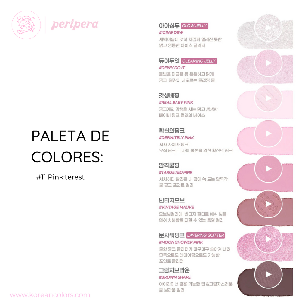 Peripera All Take Mood Palette 11 Pink:terest