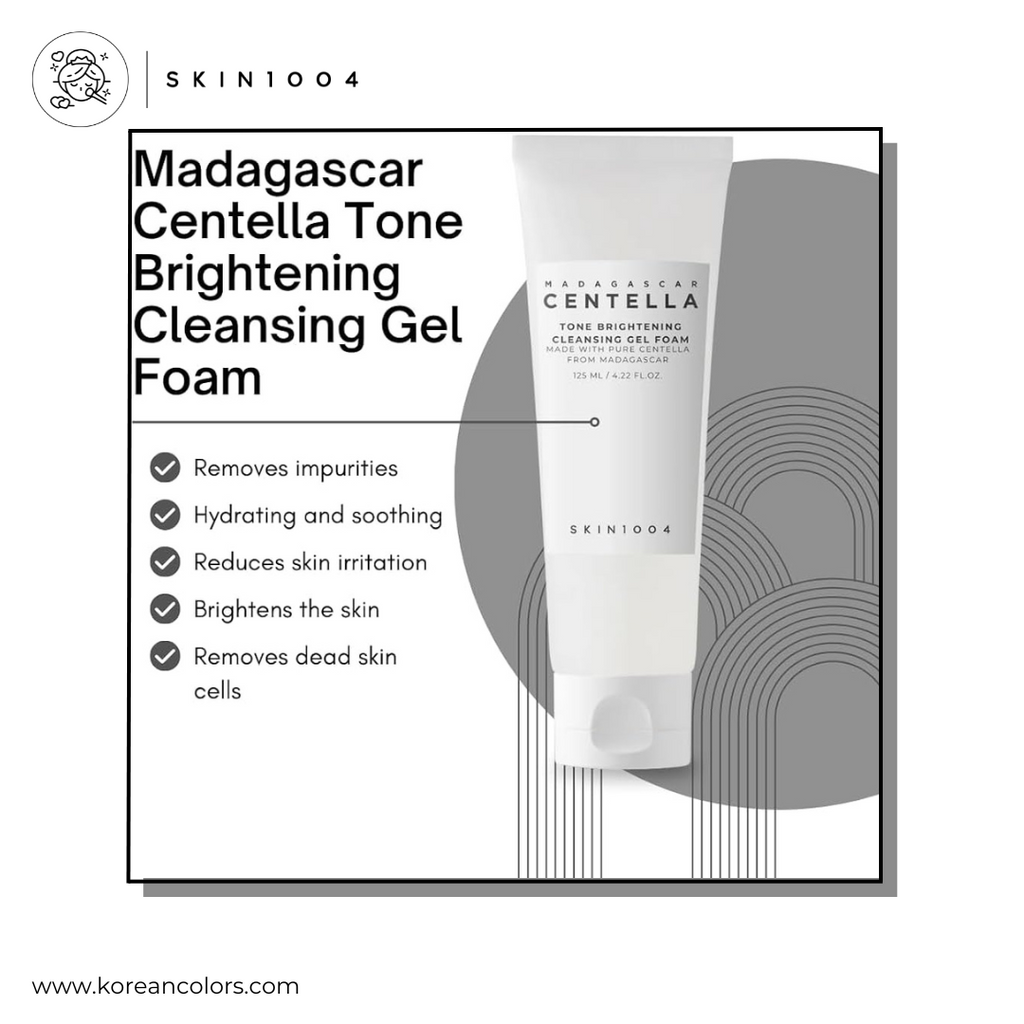 Madagascar Centella Tone Brightening Cleansing Gel Foam